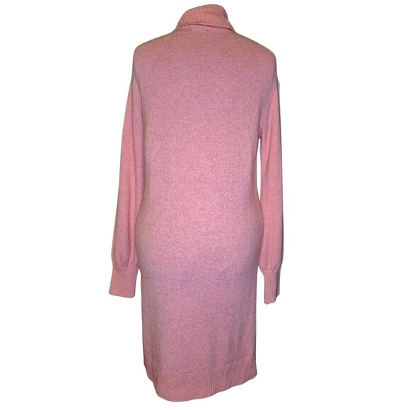 J.Crew merino wool Blend pink Turtle neck Girlie Core sweater dress Size M - Picture 7 of 7